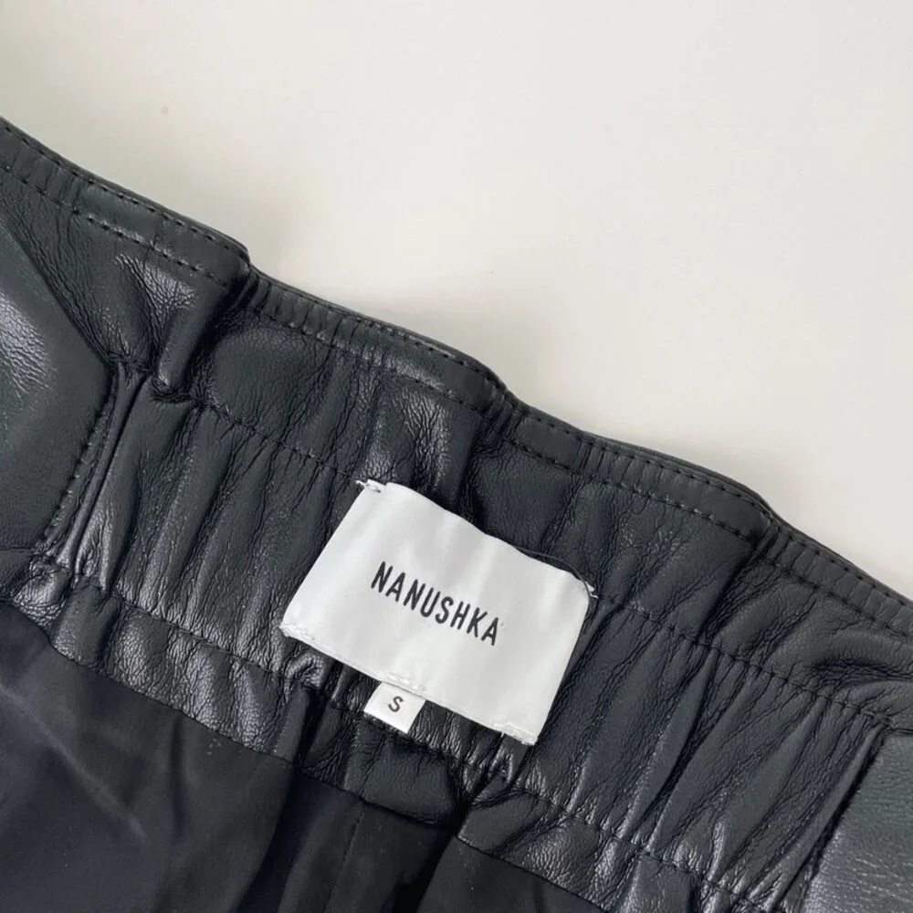 Nanushka Reese Faux Leather Western Mini Skirt
